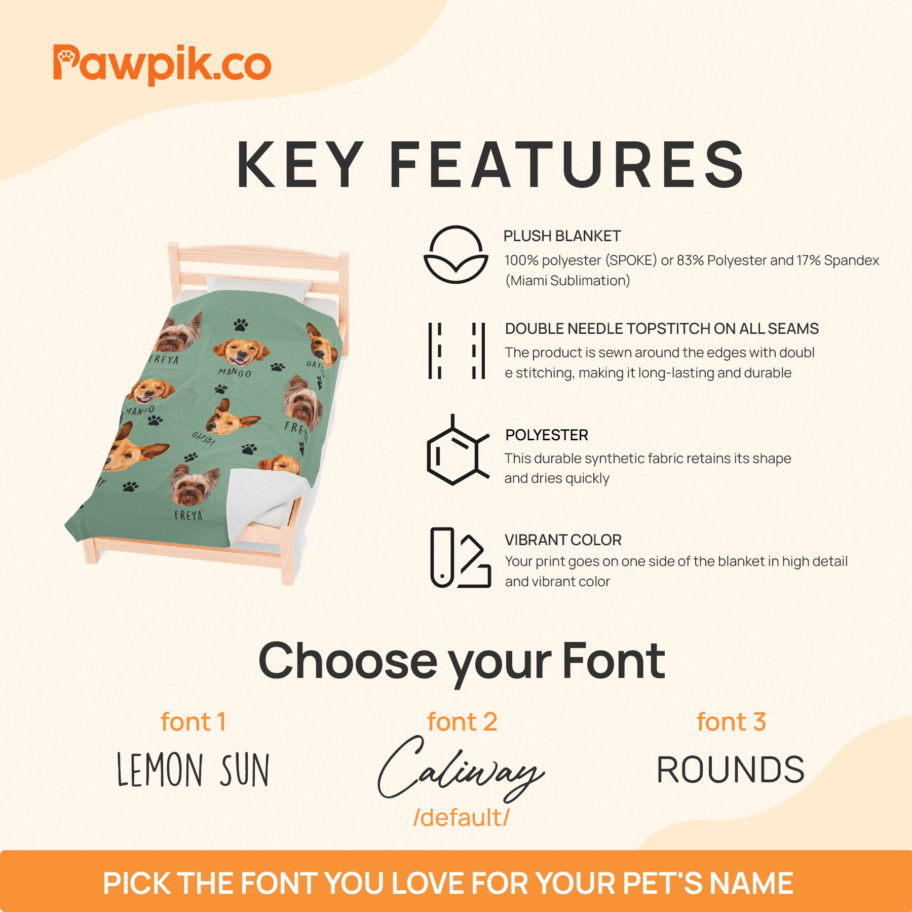Super Cute Personalized Dog & Cat Velvet Blanket - Gift For Pet Lovers