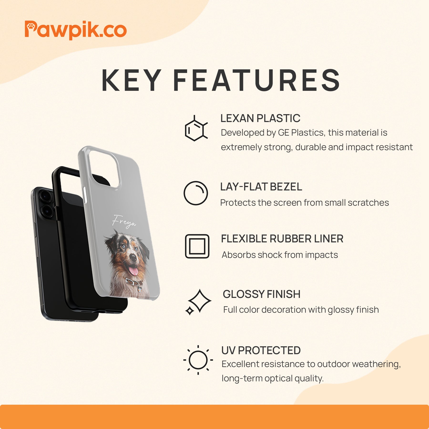 Personalized Colorful Pet Portrait Tough Phone Case - Gift For Cat Lovers