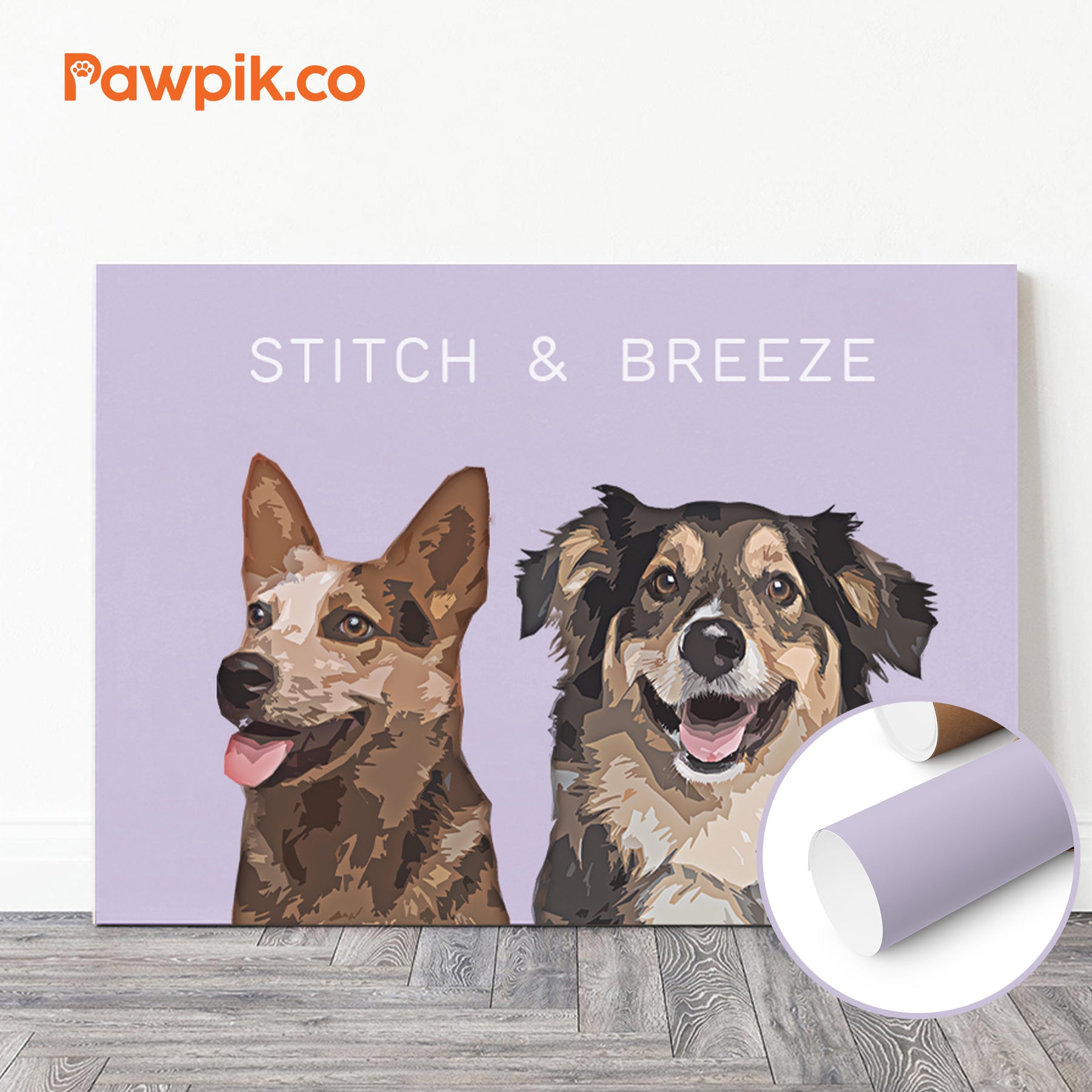 Funny Custom Dog Portrait Horizontal Poster - Gift for Pet Lovers