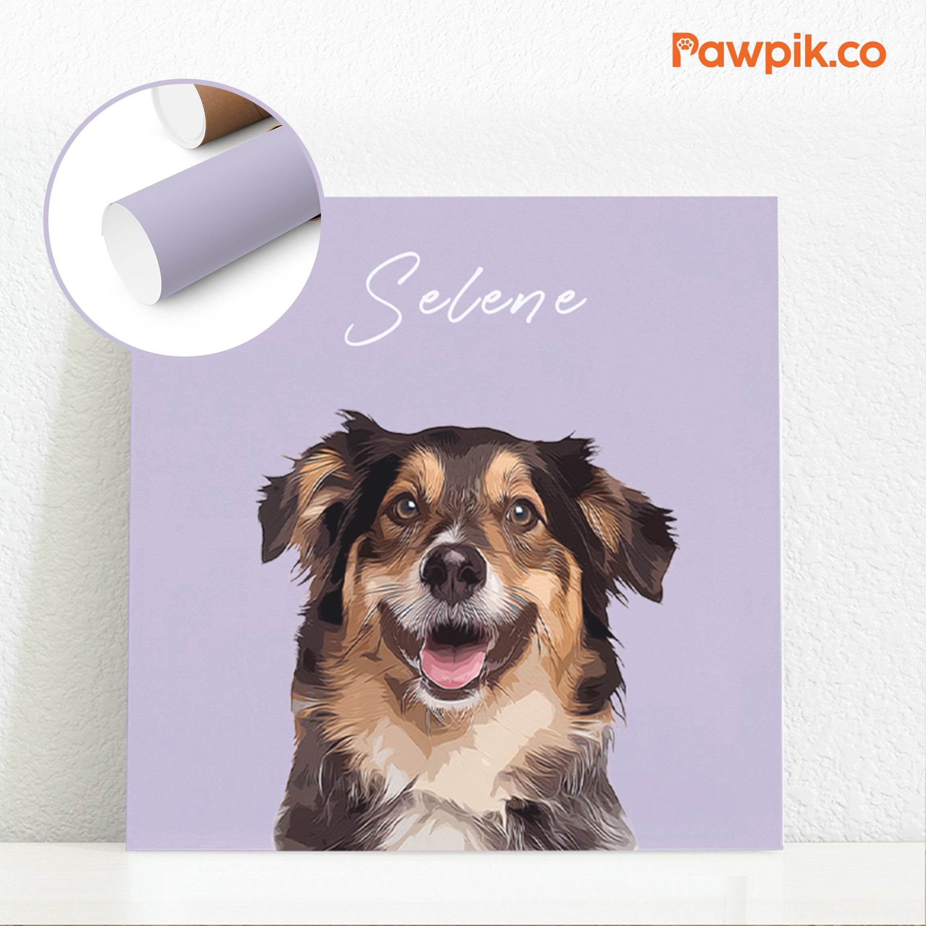 Funny Custom Dog & Cat Cartoon Square Poster - Gift For Pet Lovers