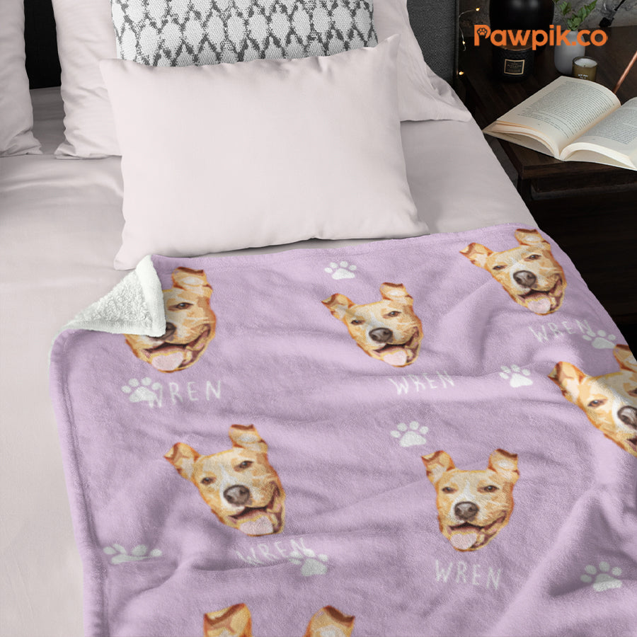 Funny Custom Cat Cartoon Velvet Blanket - Gift For Pet Lovers