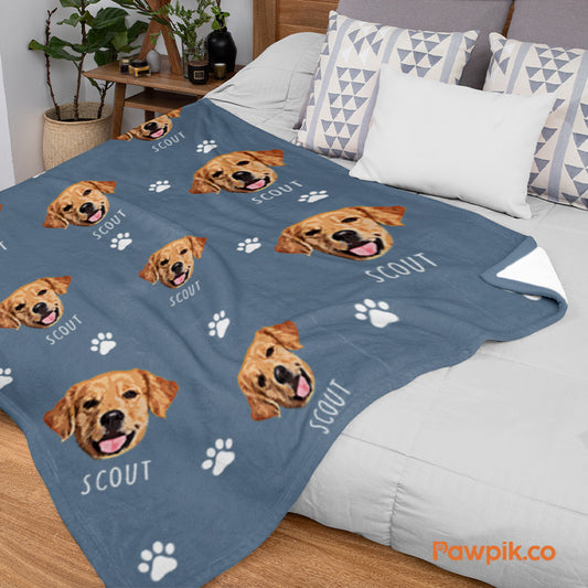 Funny Custom Cat Cartoon Velvet Blanket - Gift For Pet Lovers