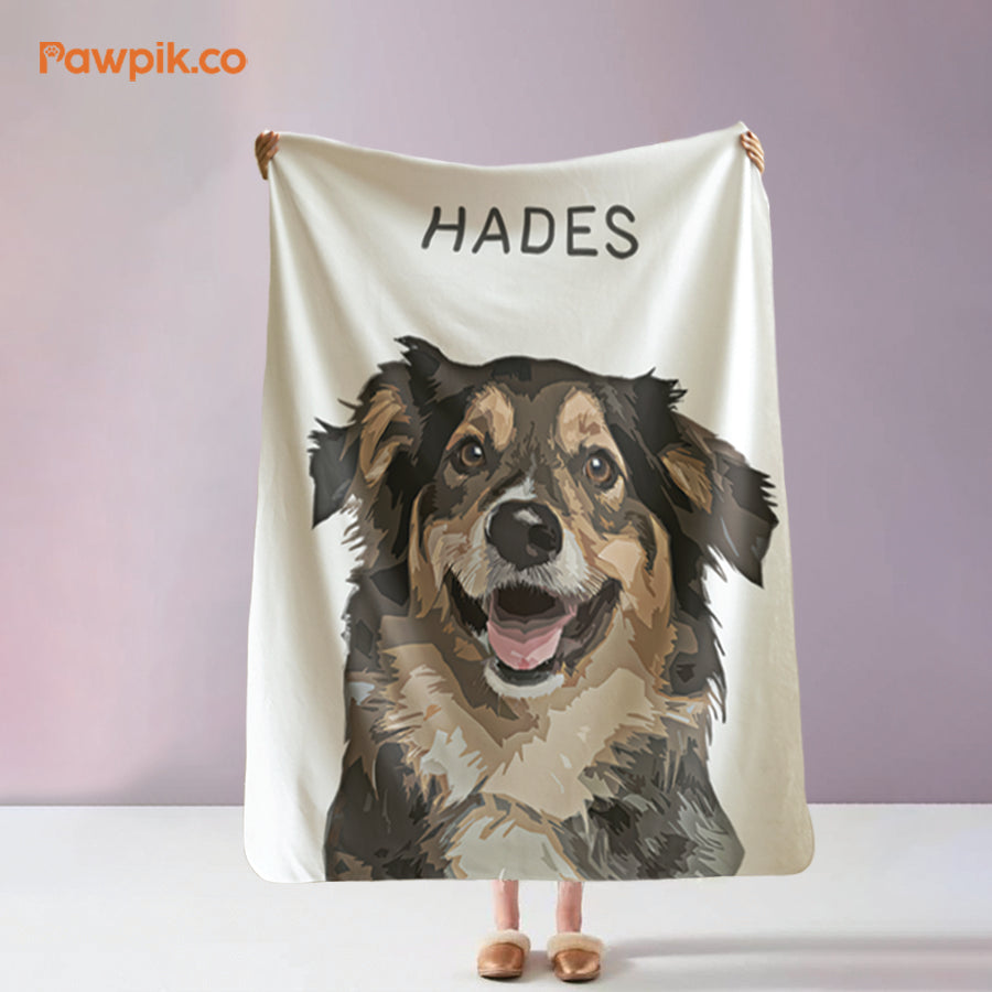 Super Adorable Customized Cat Cartoon Sherpa Fleece Blanket - Gift For Pet Lovers
