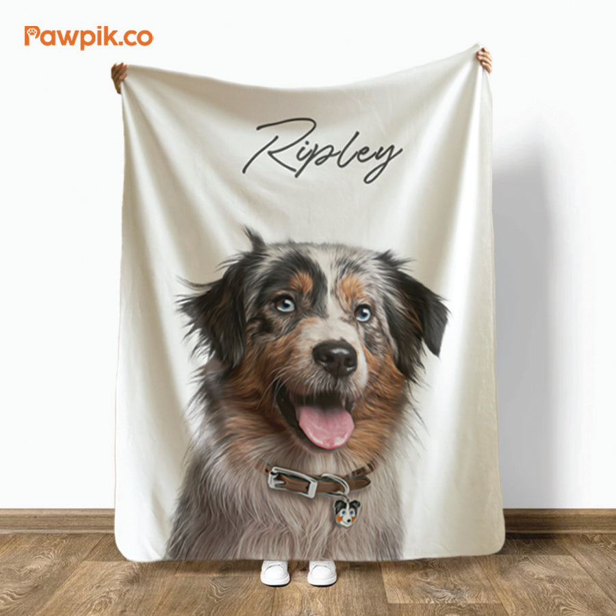Funny Personalized Pet Sherpa Fleece Blanket - Gift For Pet Lovers