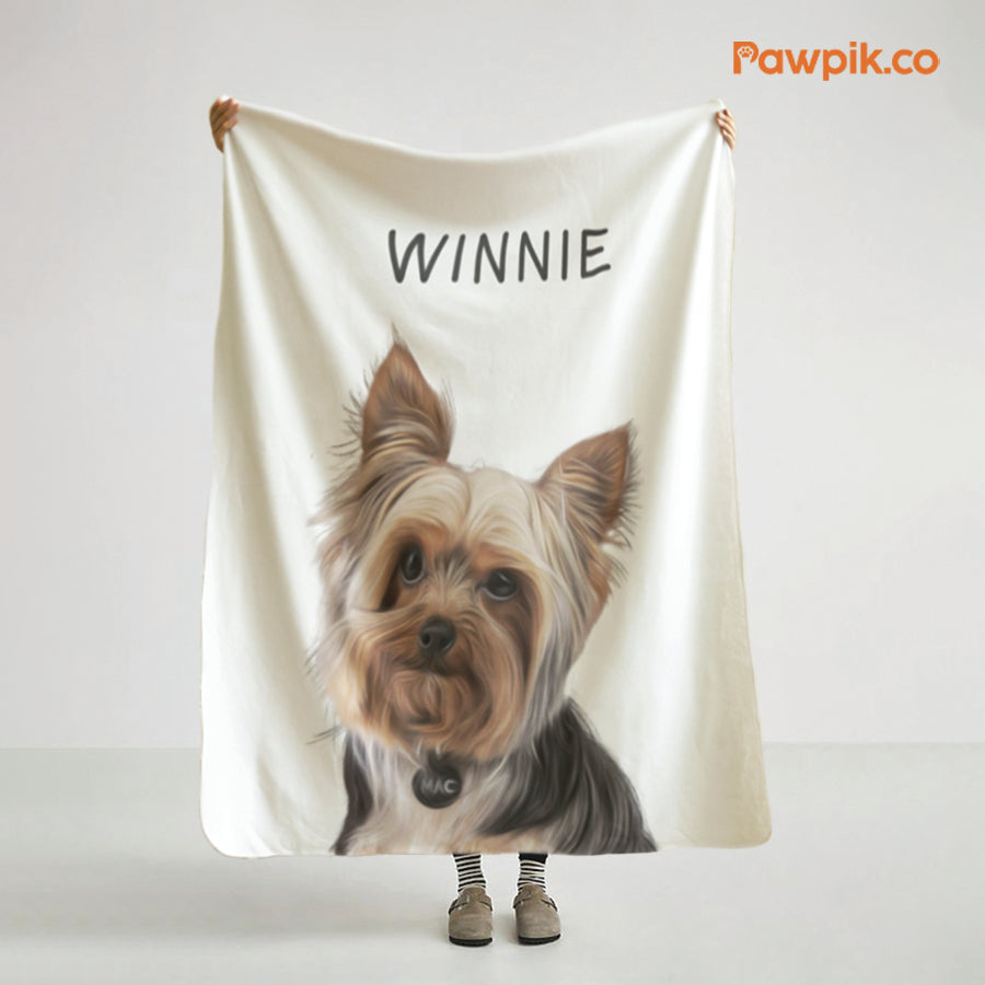 Funny Personalized Pet Sherpa Fleece Blanket - Gift For Pet Lovers