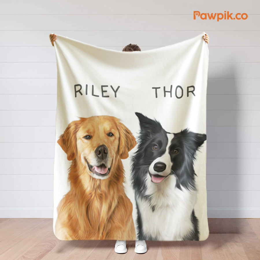 Funny Personalized Pet Sherpa Fleece Blanket - Gift For Pet Lovers