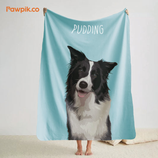Super Cute Custom Dog Cartoon Sherpa Fleece Blanket - Gift For Pet Lovers