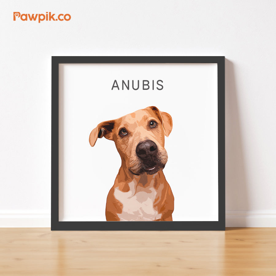 Funny Personalized Pet Cartoon Square Frame Canvas - Gift for Dog Lovers