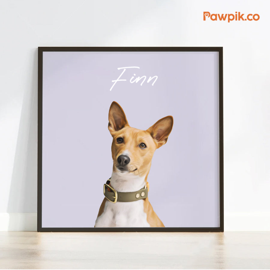 Lovely Personalized Pet Square Frame Canvas - Gift for Bestie