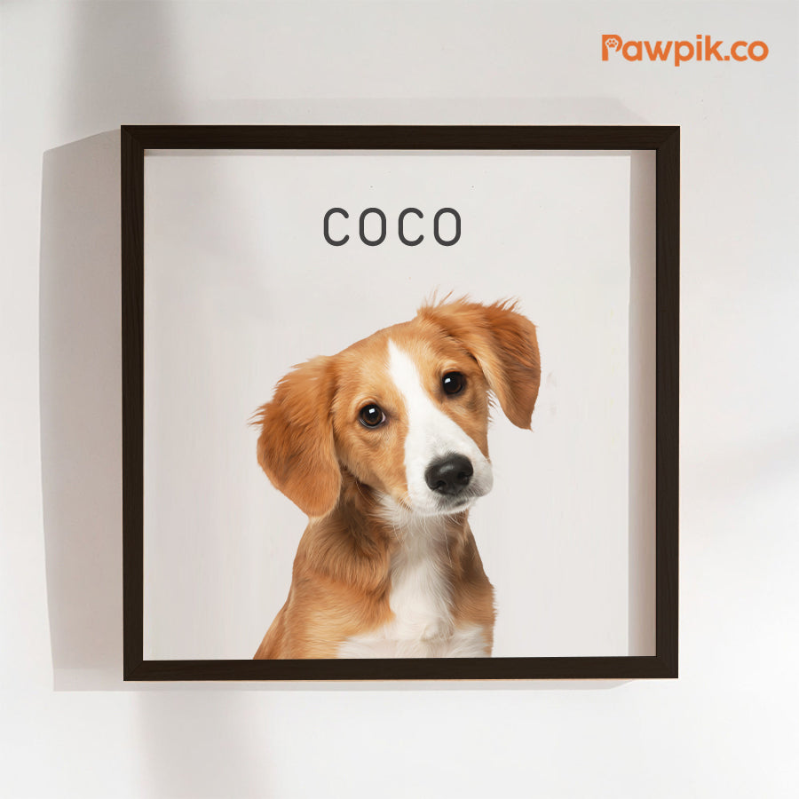 Lovely Personalized Pet Square Frame Canvas - Gift for Bestie