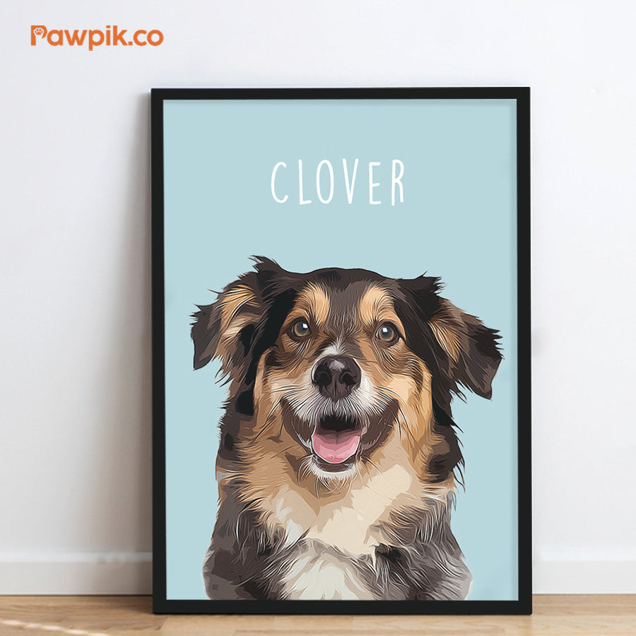 Funny Personalized Dog Portrait Cartoon Vertical Frame Canvas - Gift For Pet Lovers