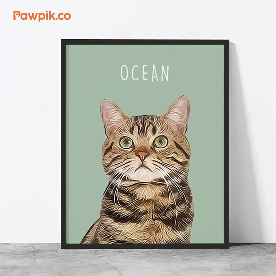 Funny Personalized Dog Portrait Cartoon Vertical Frame Canvas - Gift For Pet Lovers