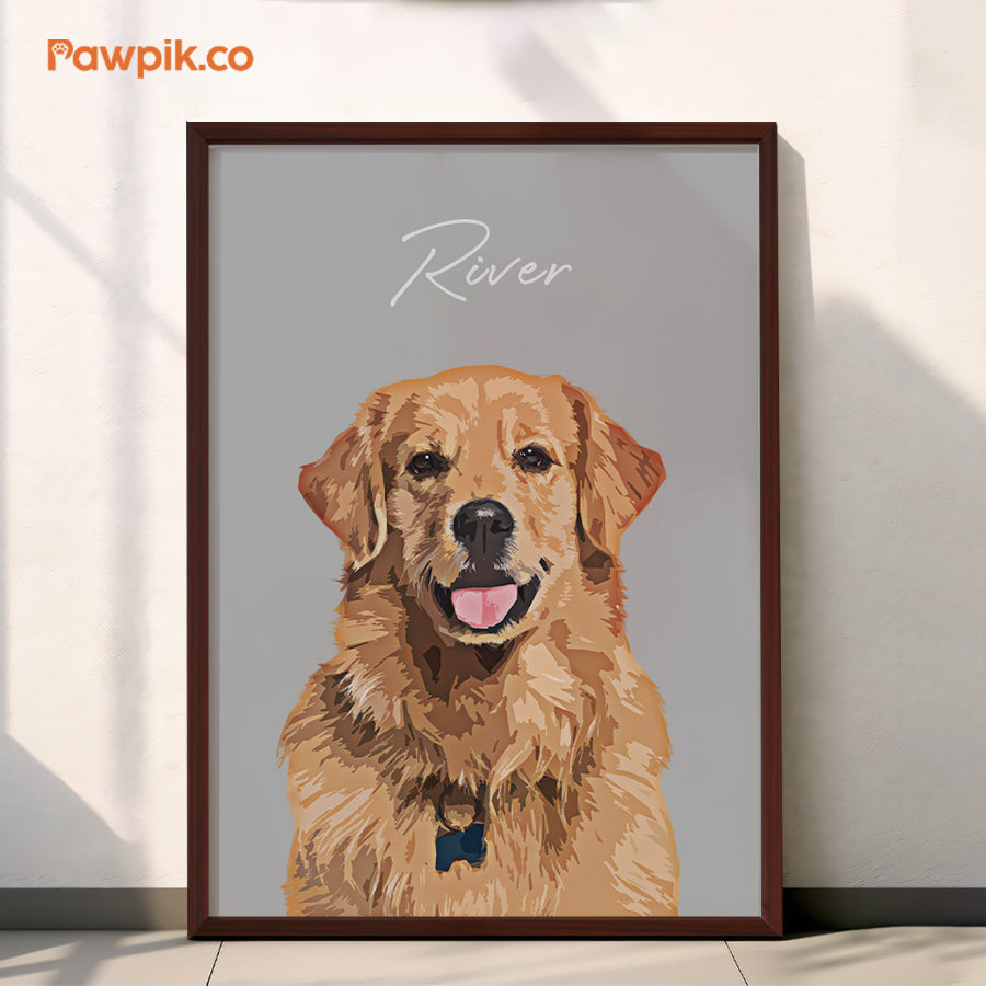 Lovely Customized Cat Portrait Vertical Frame Canvas - Gift For Pet Lovers