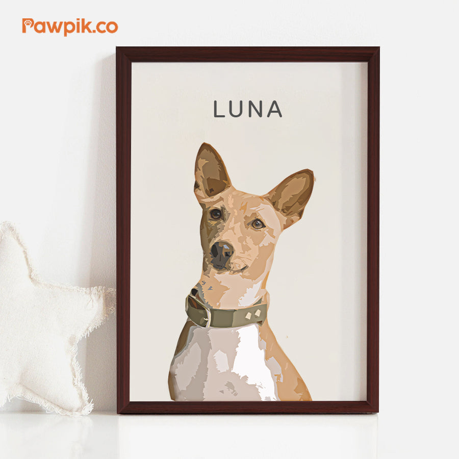 Lovely Customized Cat Portrait Vertical Frame Canvas - Gift For Pet Lovers
