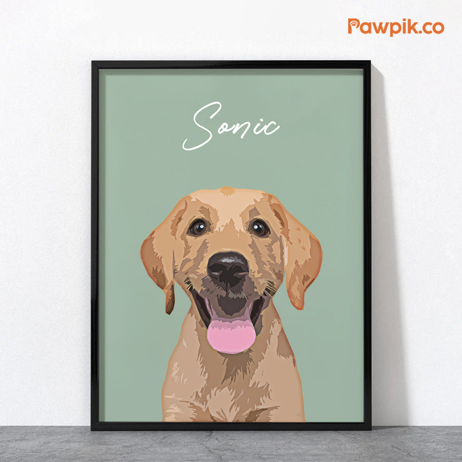 Lovely Customized Cat Portrait Vertical Frame Canvas - Gift For Pet Lovers