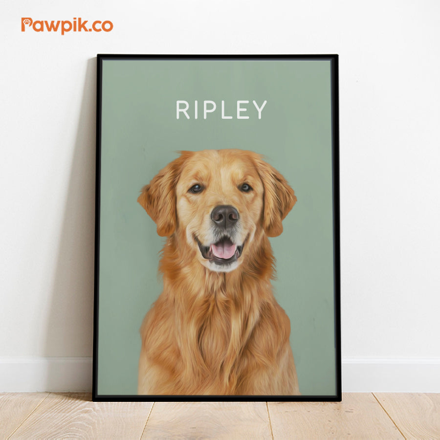 Super Cute Custom Pet Portrait Vertical Frame Canvas - Gift For Bestie