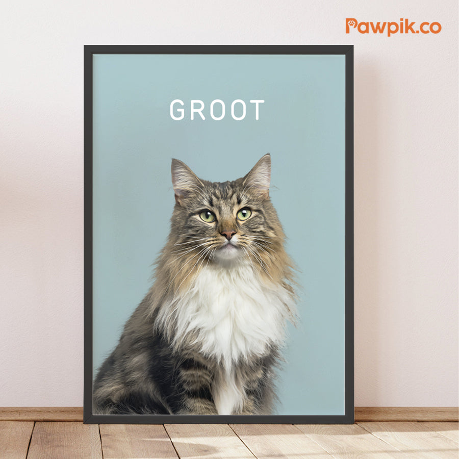 Super Cute Custom Pet Portrait Vertical Frame Canvas - Gift For Bestie