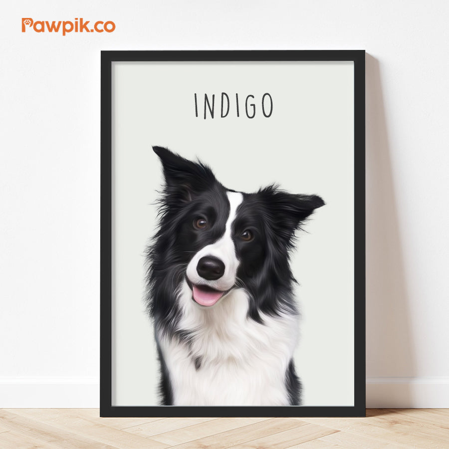 Super Cute Custom Pet Portrait Vertical Frame Canvas - Gift For Bestie