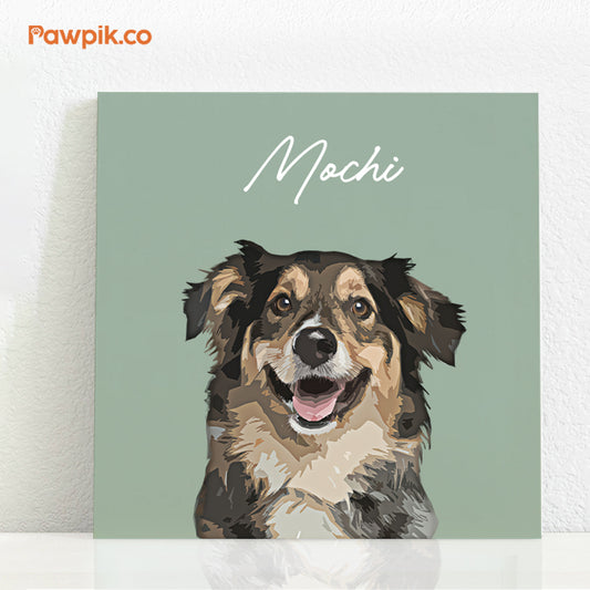 Funny Customized Cat Cartoon Square Canvas - Gift for Pet Lovers
