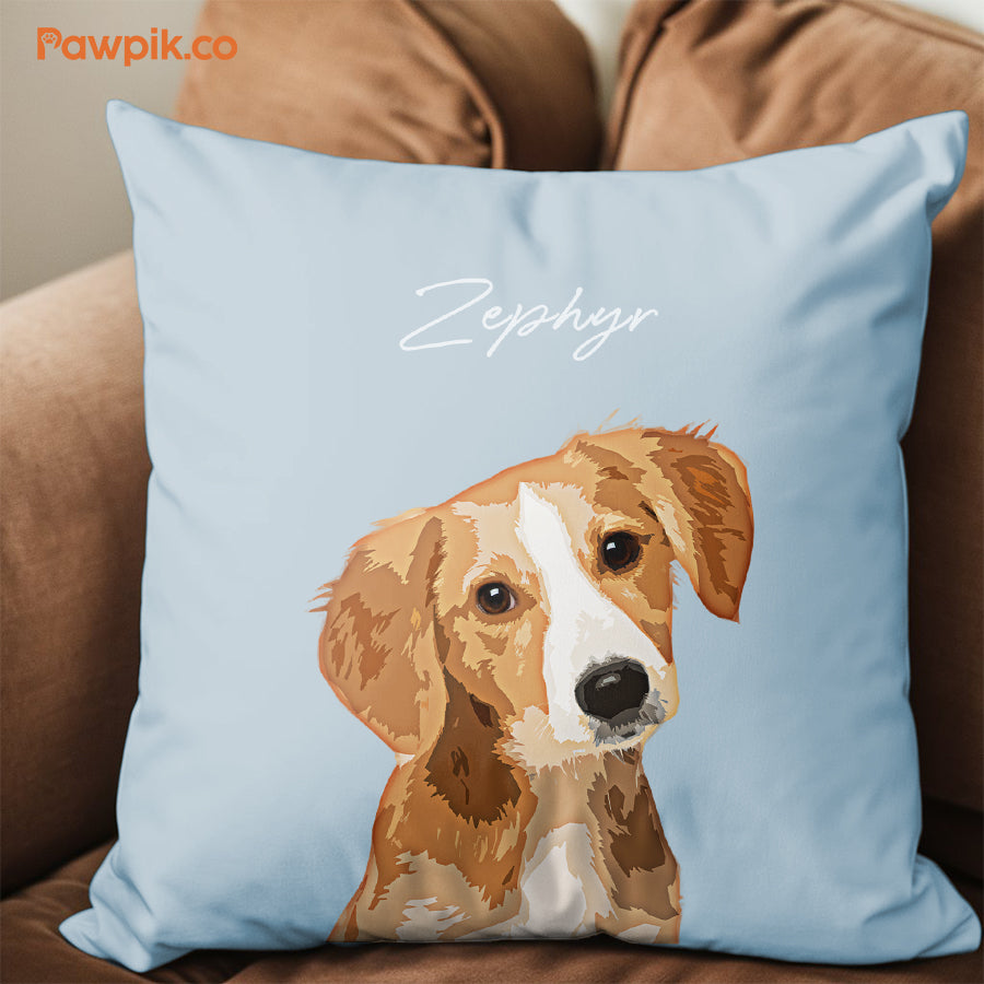 Lovely Customized Cat Cartoon Faux Suede Square Pillow - Gift For Pet Lovers