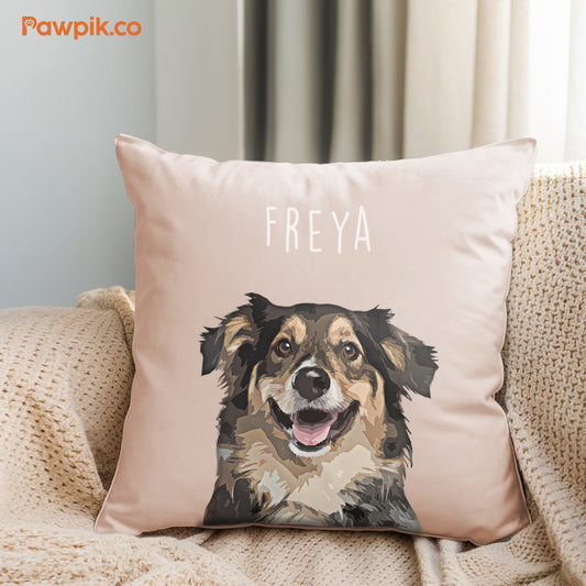 Lovely Customized Cat Cartoon Faux Suede Square Pillow - Gift For Pet Lovers