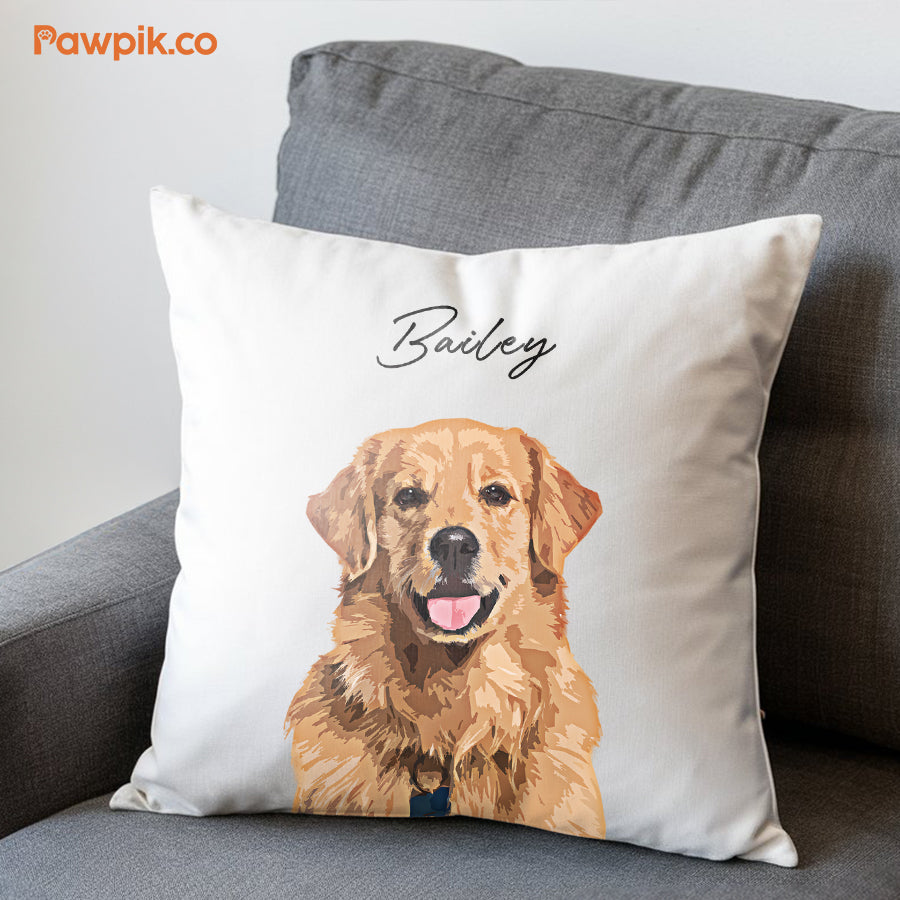 Lovely Customized Cat Cartoon Faux Suede Square Pillow - Gift For Pet Lovers