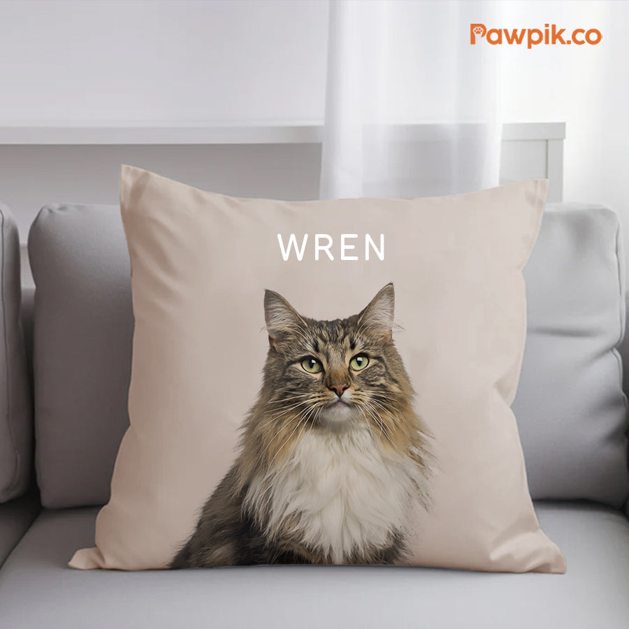 Super Funny Custom Dog Portrait Square Pillow - Gift For Pet Lovers
