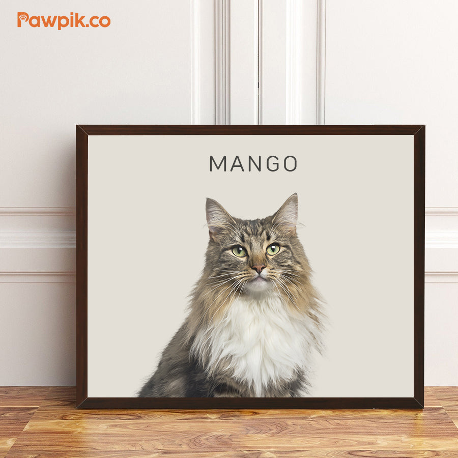 Funny Custom Dog & Cat Horizontal Frame Poster - Gift for Friends