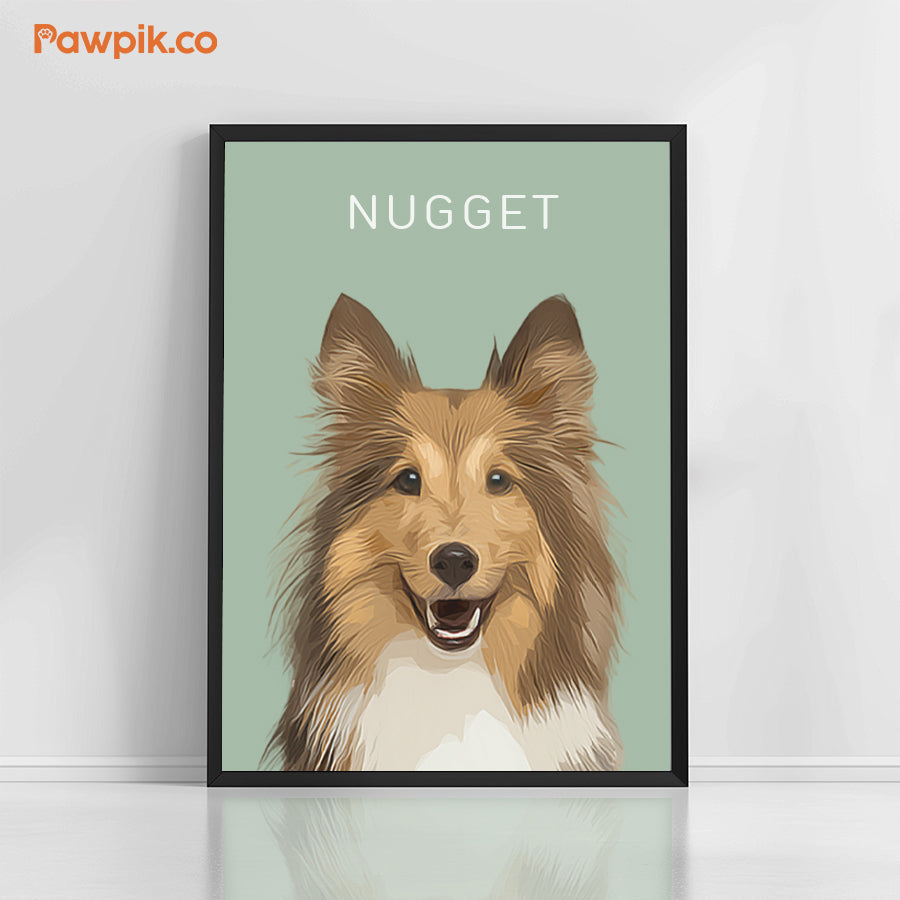 Super Adorable Custom Pet Cartoon Vertical Frame Poster - Gift For Dog Lovers