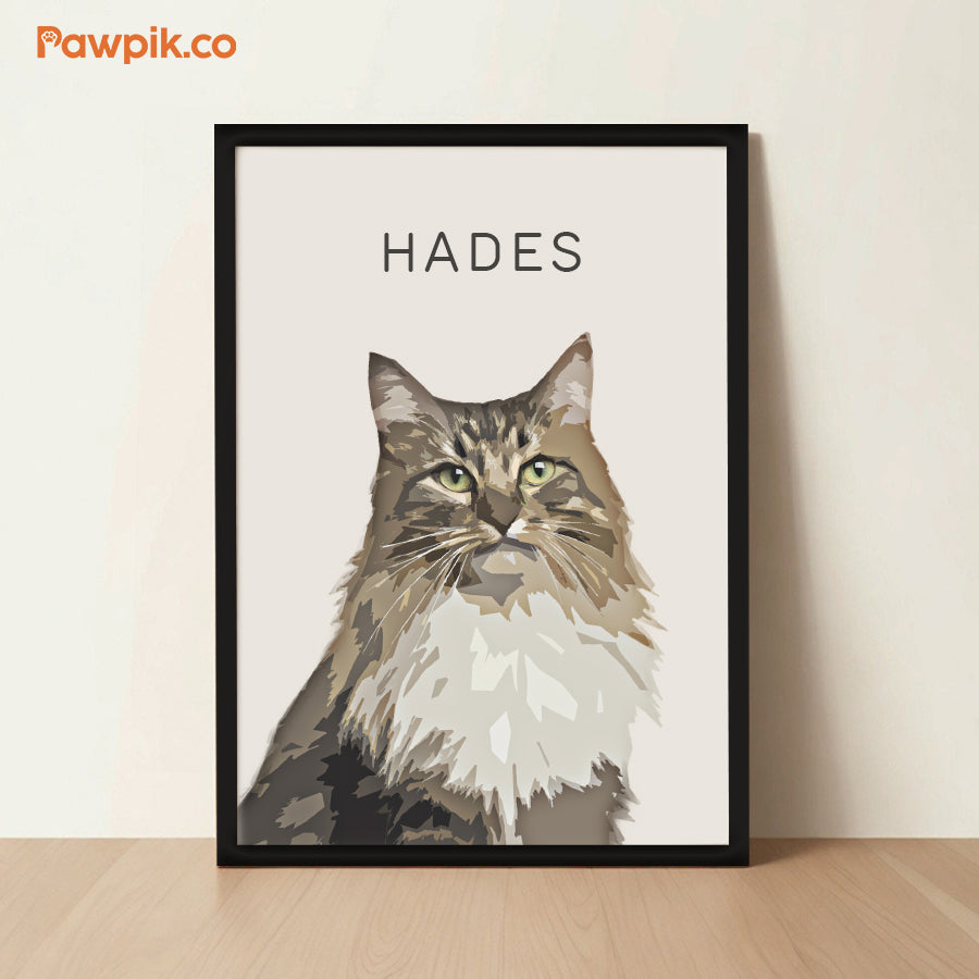 Funny Customized Dog Portrait Vertical Frame Poster - Gift For Pet Lovers