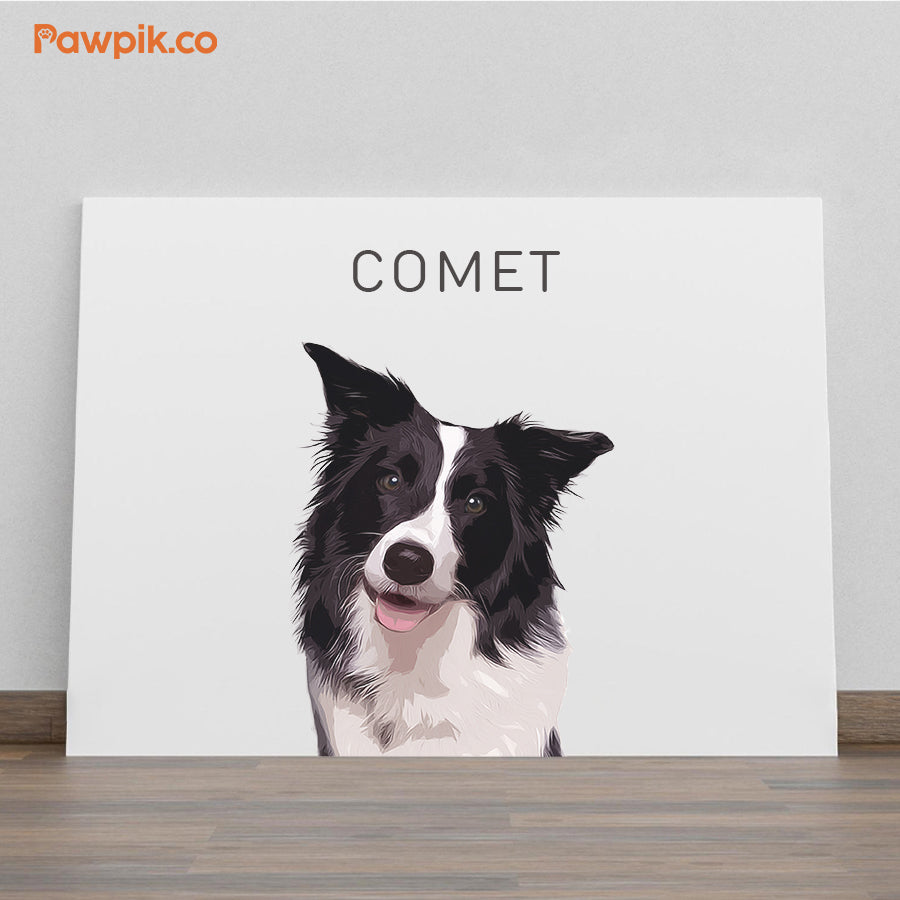 Super Adorable Personalized Pet Cartoon Horizontal Poster - Gift for Dog Lovers