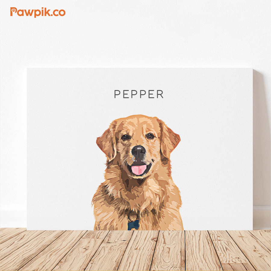 Funny Custom Dog Portrait Horizontal Poster - Gift for Pet Lovers