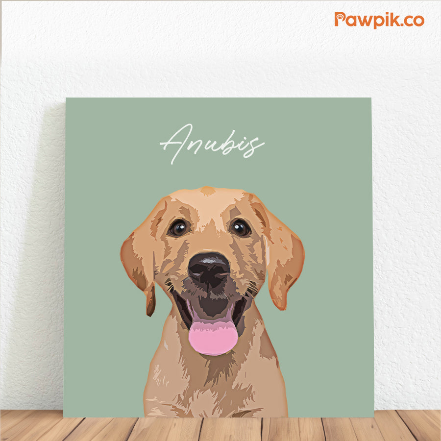 Funny Custom Dog & Cat Cartoon Square Poster - Gift For Pet Lovers