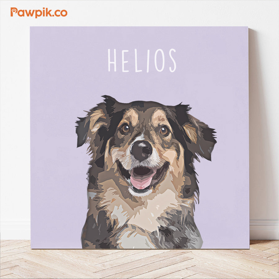 Funny Custom Dog & Cat Cartoon Square Poster - Gift For Pet Lovers