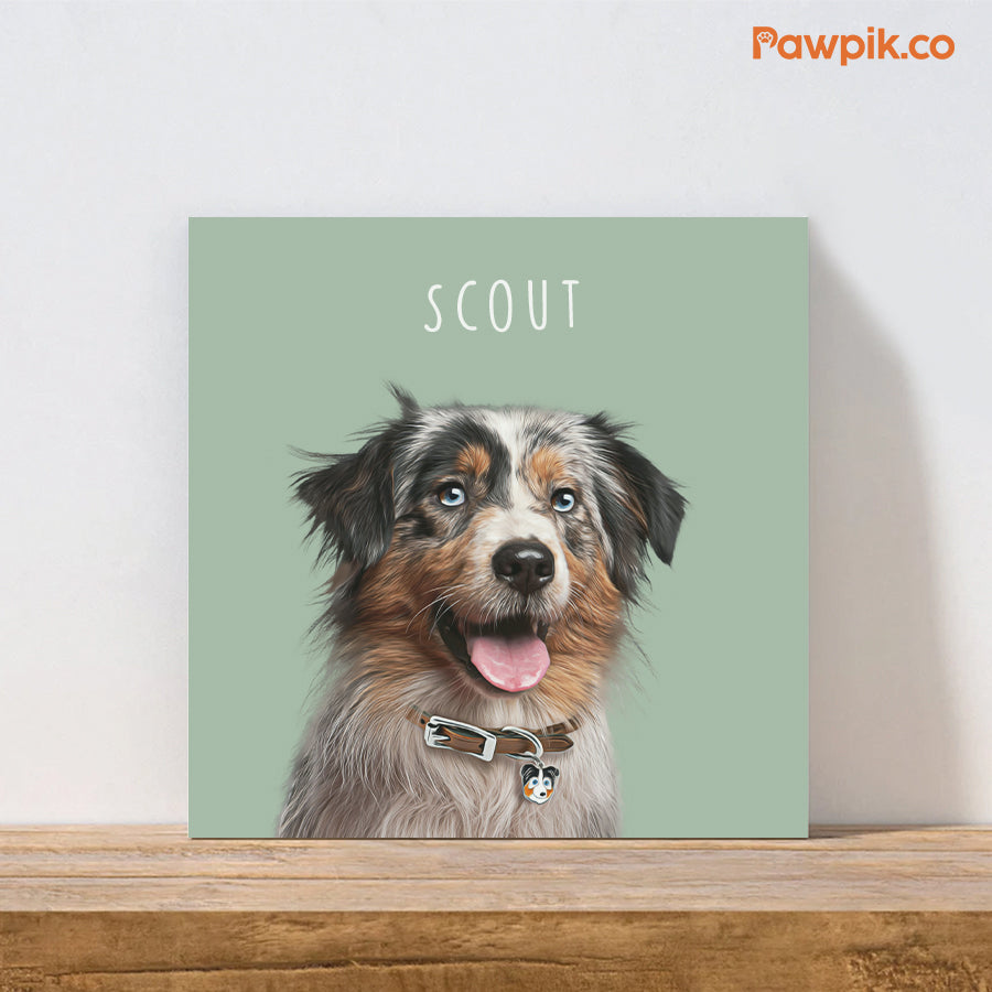 Super Cute Personalized Pet Square Poster - Gift For Dog & Cat Lovers