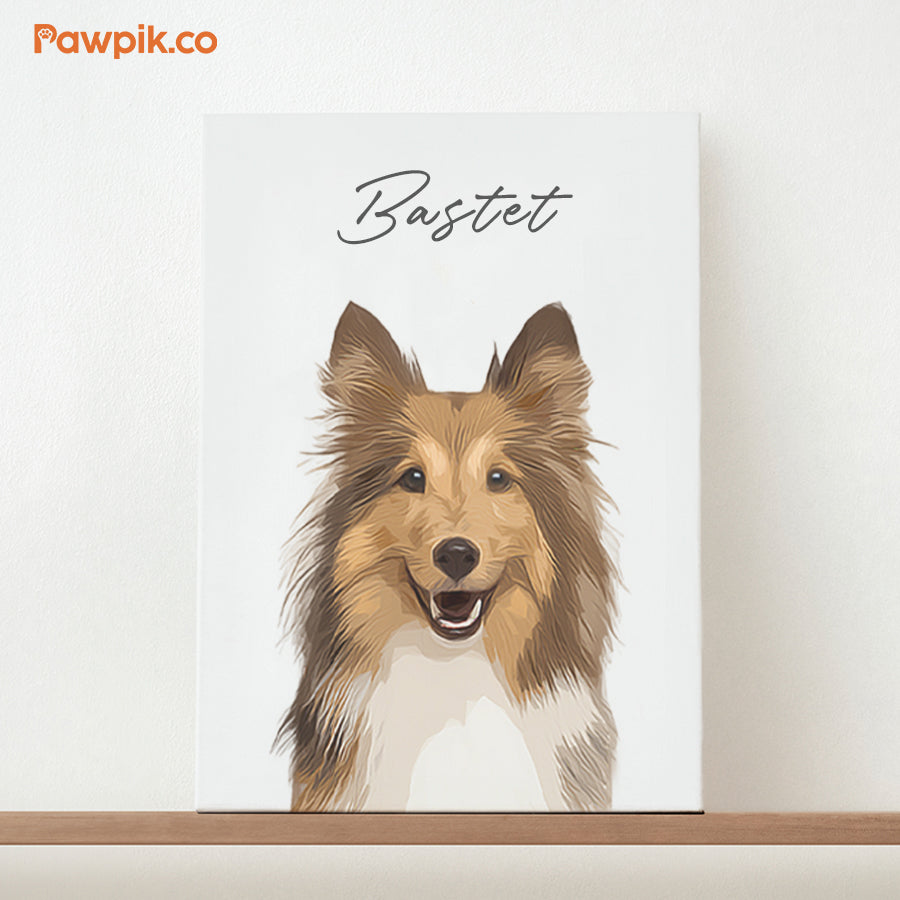 Funny Personalized Pet Portrait Cartoon Vertical Poster - Gift For Dog & Cat Lover