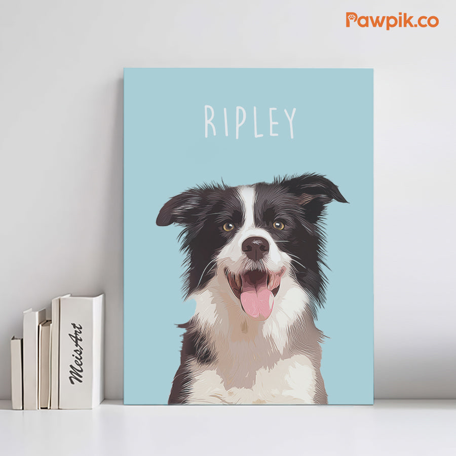 Funny Personalized Pet Portrait Cartoon Vertical Poster - Gift For Dog & Cat Lover