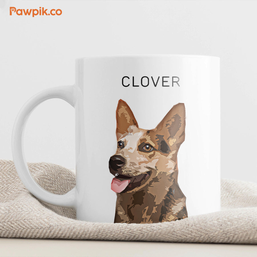 Personalized Super Cute Pet Portrait White Mug - Gift For Pet Lovers