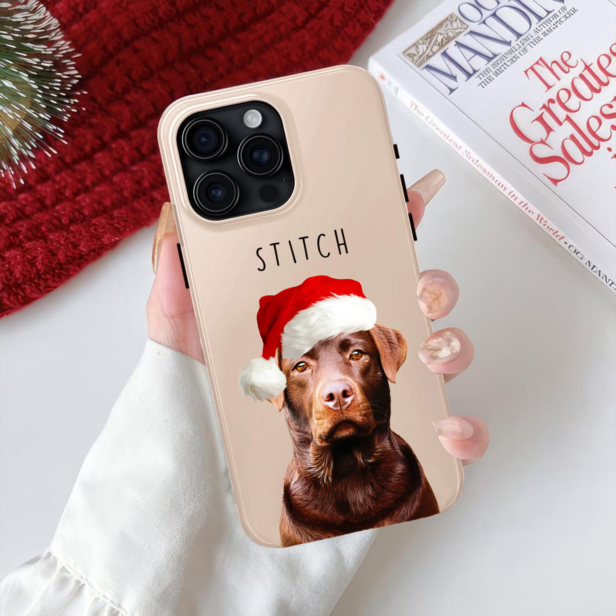Custom Adorable Pet Photo, Personalized Tough Phone Case - Christmas Gift For Pet Owners