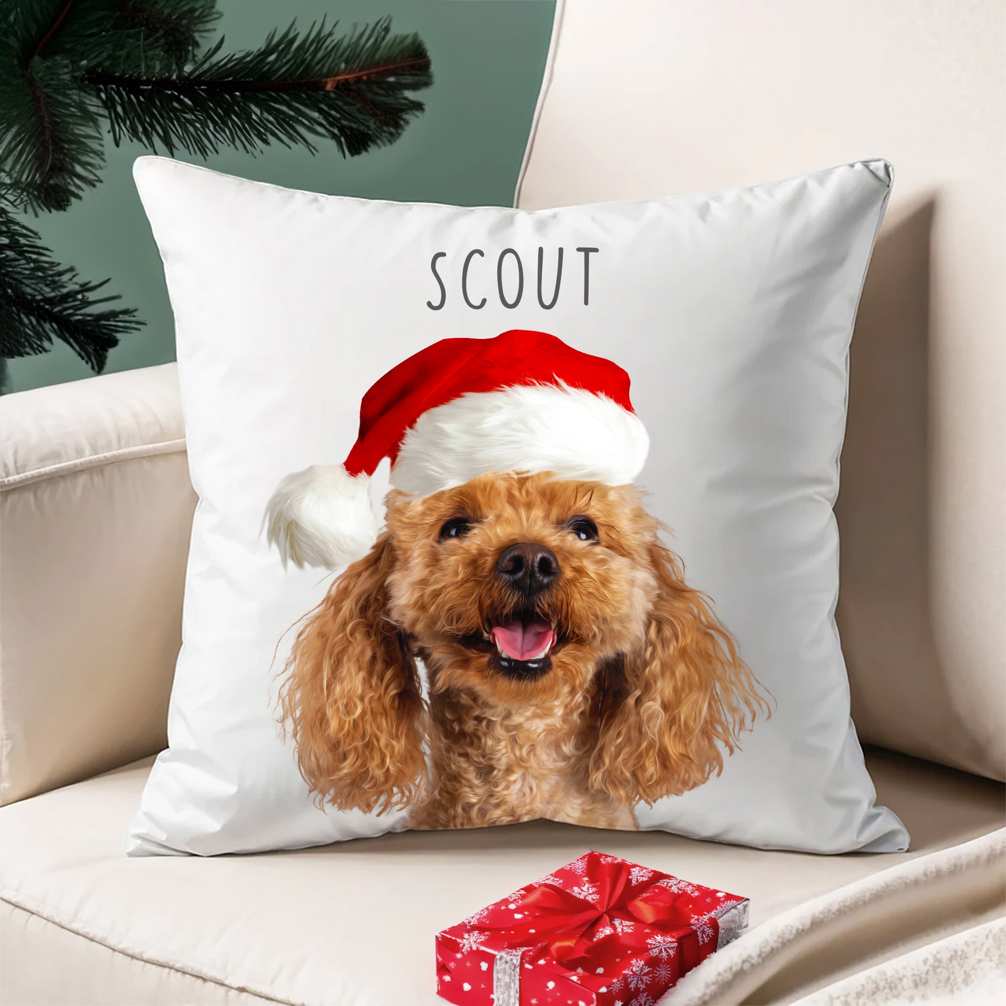 Custom Adorable Pet Photo, Personalized Square Pillowcase - Christmas Gift For Pet Owners