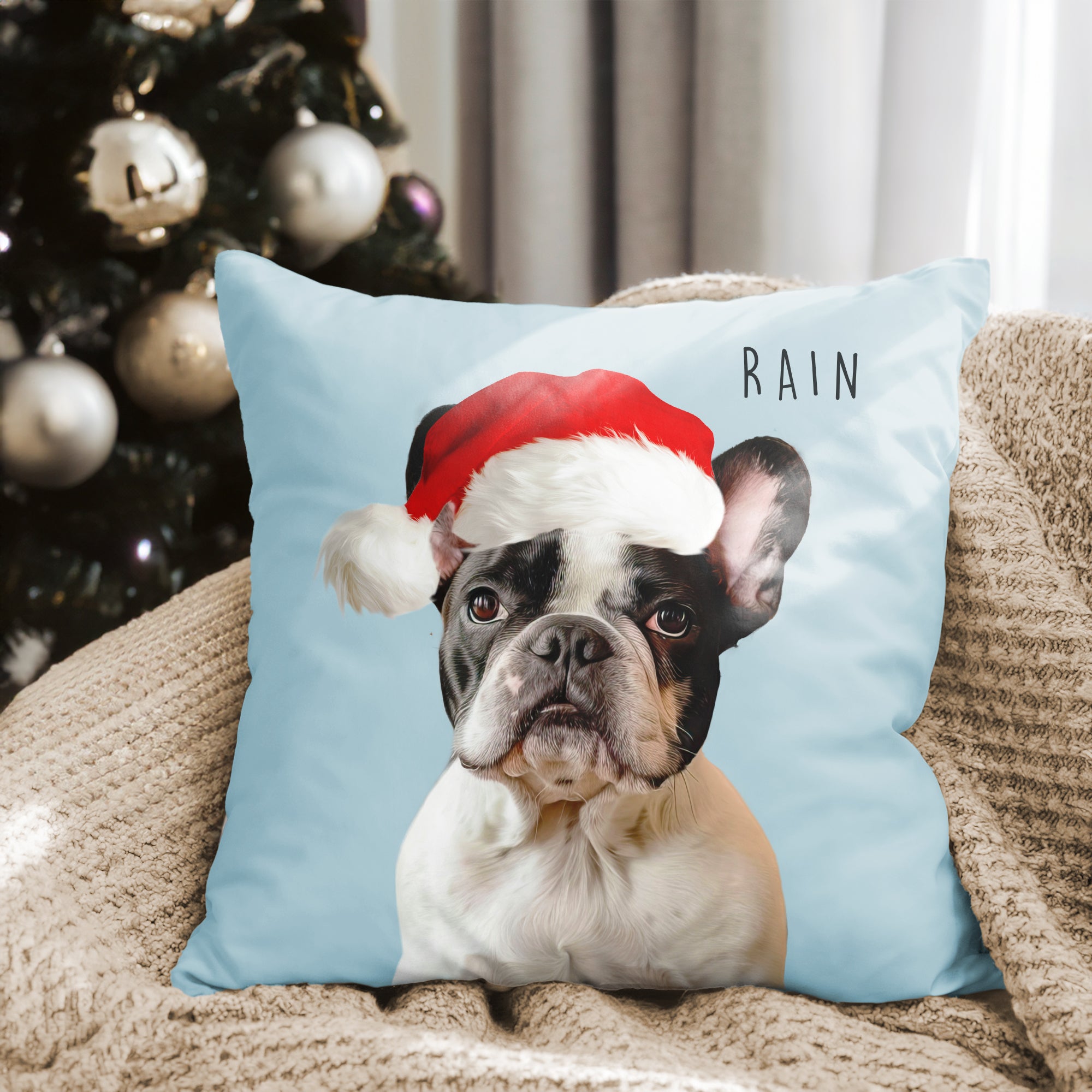 Custom Adorable Pet Photo, Personalized Faux Pillowcase - Christmas Gift For Pet Owners