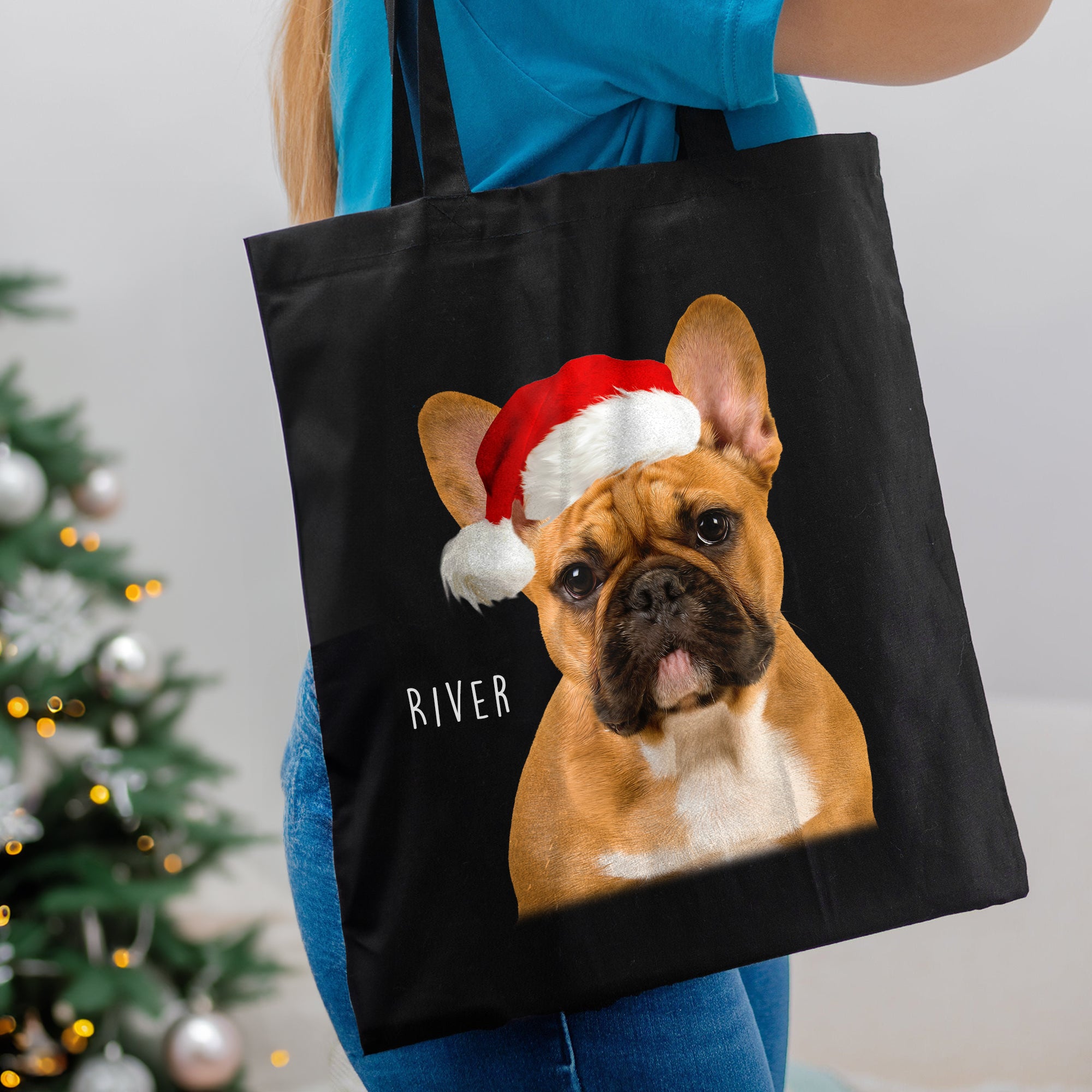 Custom Adorable Pet Photo, Personalized Tote Bag - Christmas Gift For Pet Owners