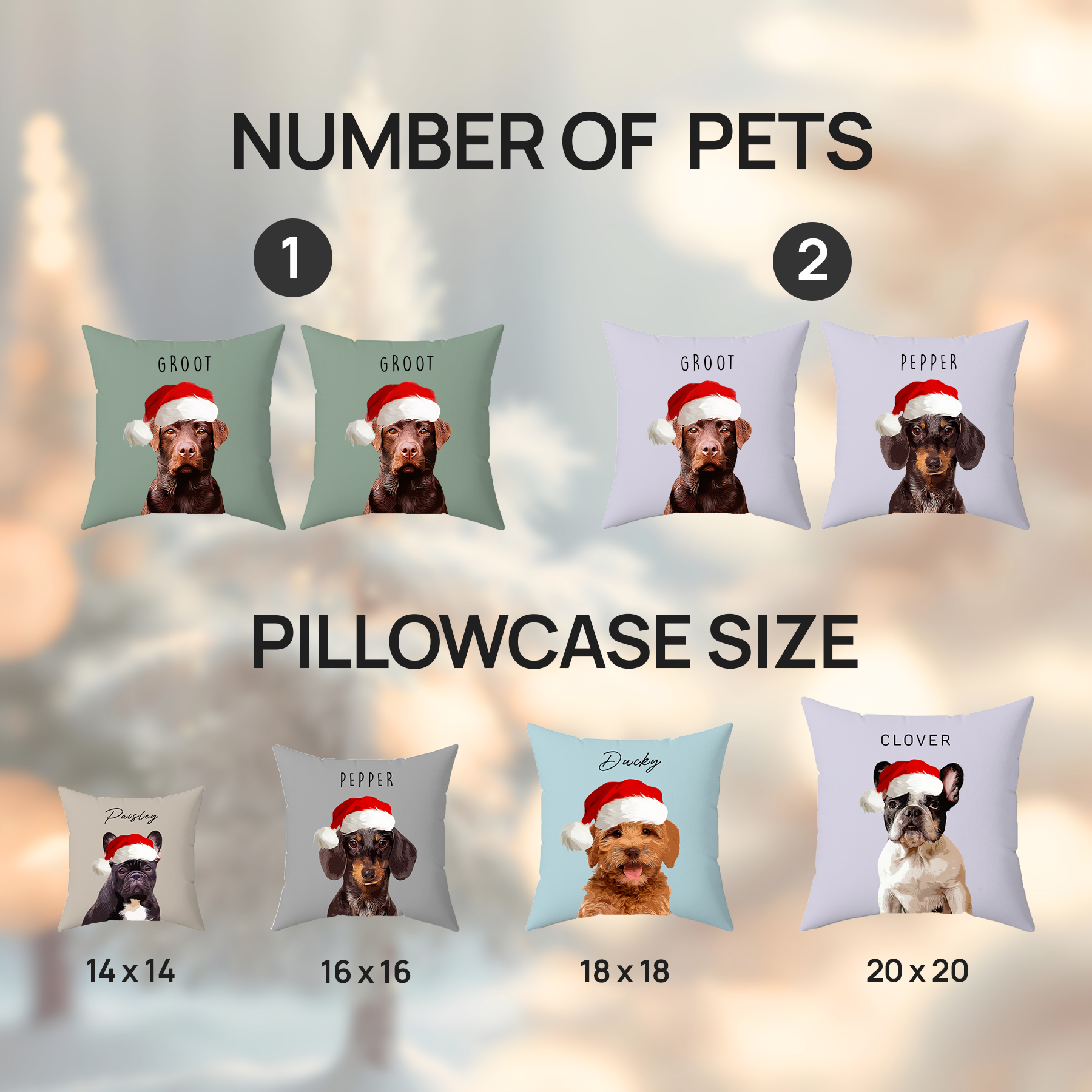 Custom Adorable Pet Photo, Personalized Faux Pillowcase - Christmas Gift For Pet Owners
