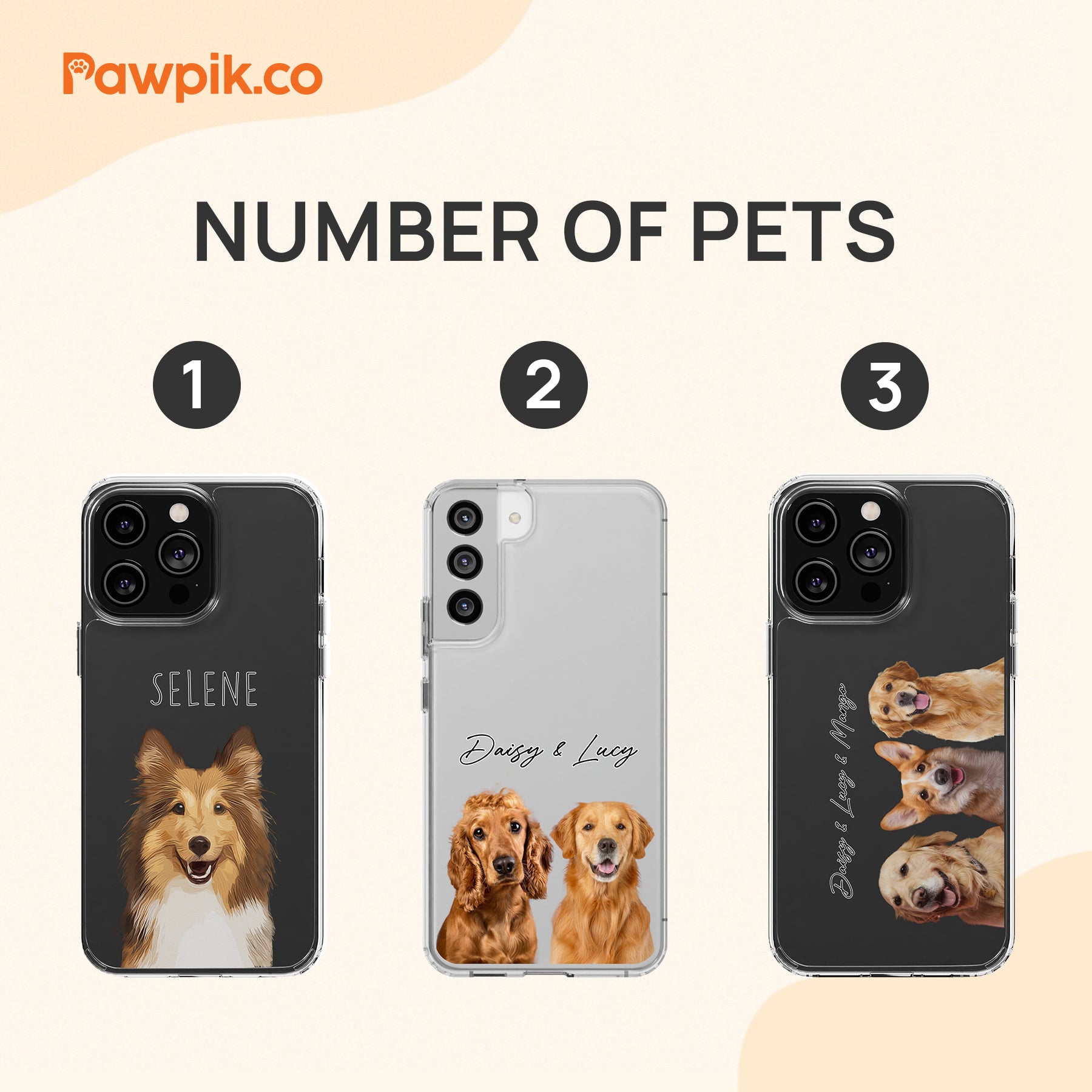 Personalized Adorable Pet Portrait Clear Phone Case - Gift For Cat Lovers