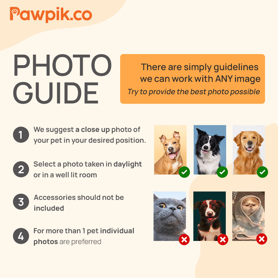 Super Cute Personalized Pet Square Poster - Gift For Dog & Cat Lovers