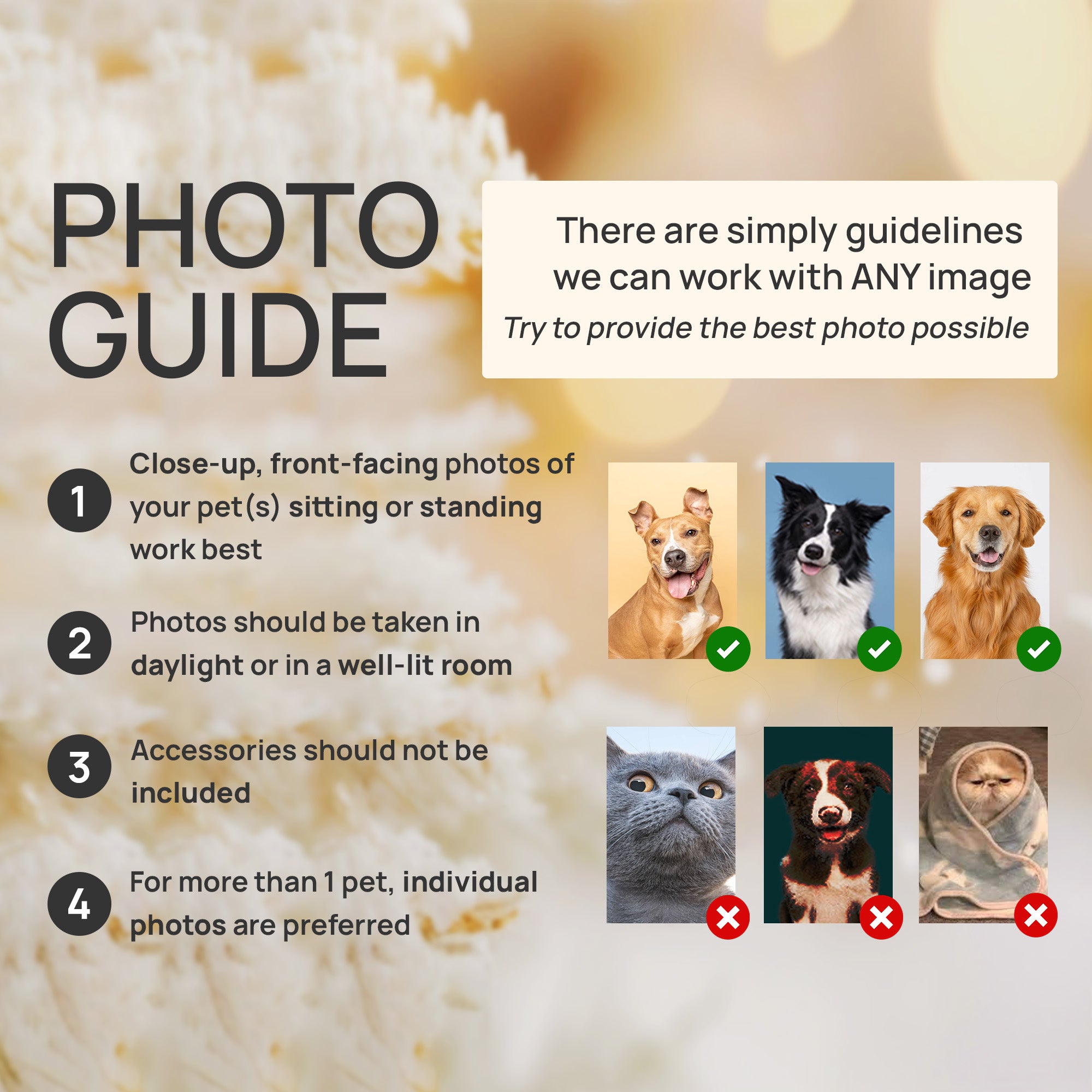 Custom Super Cute Pet Photo, Personalized One-Side Printed Snowflake Acrylic Ornament - Christmas Gift For Pet Owners