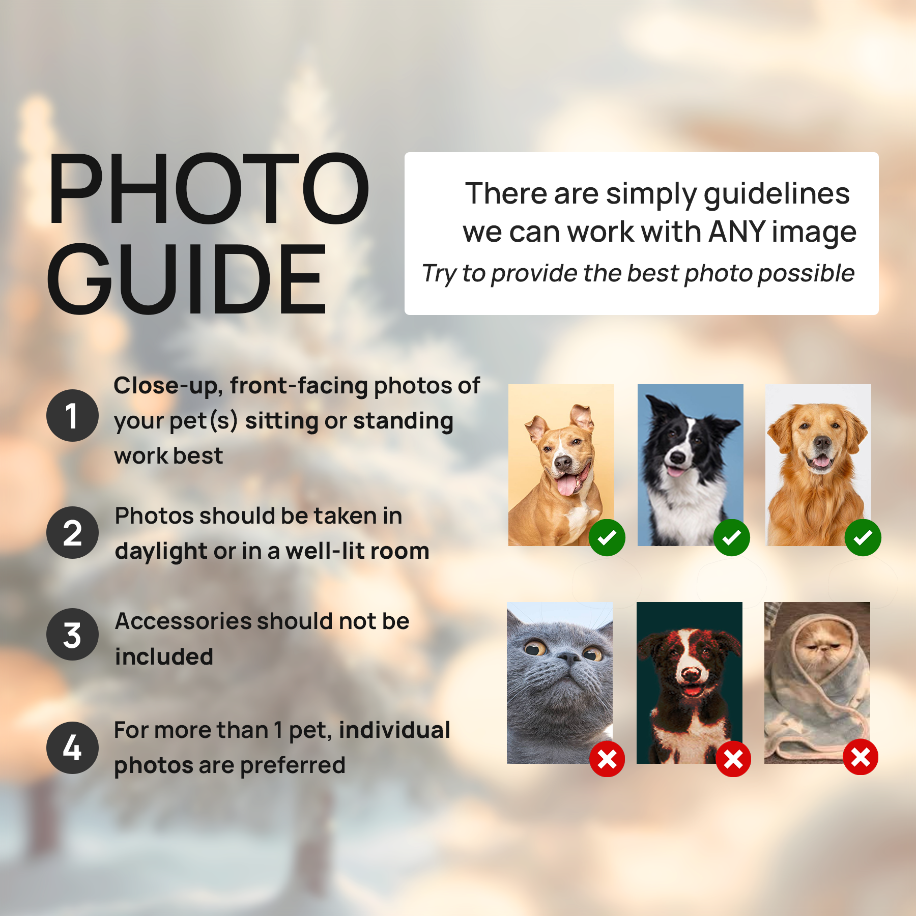 Custom Adorable Pet Photo, Personalized Poster - Christmas Gift For Pet Owners