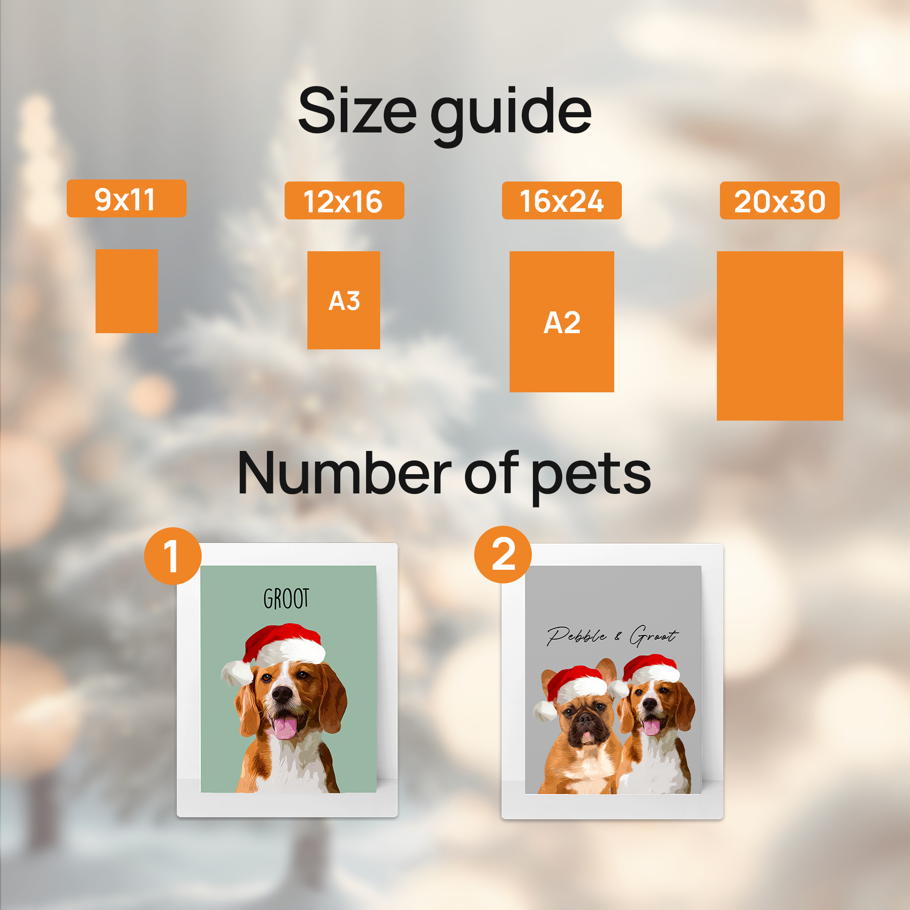 Custom Super Cute Pet Photo, Personalized Poster - Christmas Gift For Pet Owners