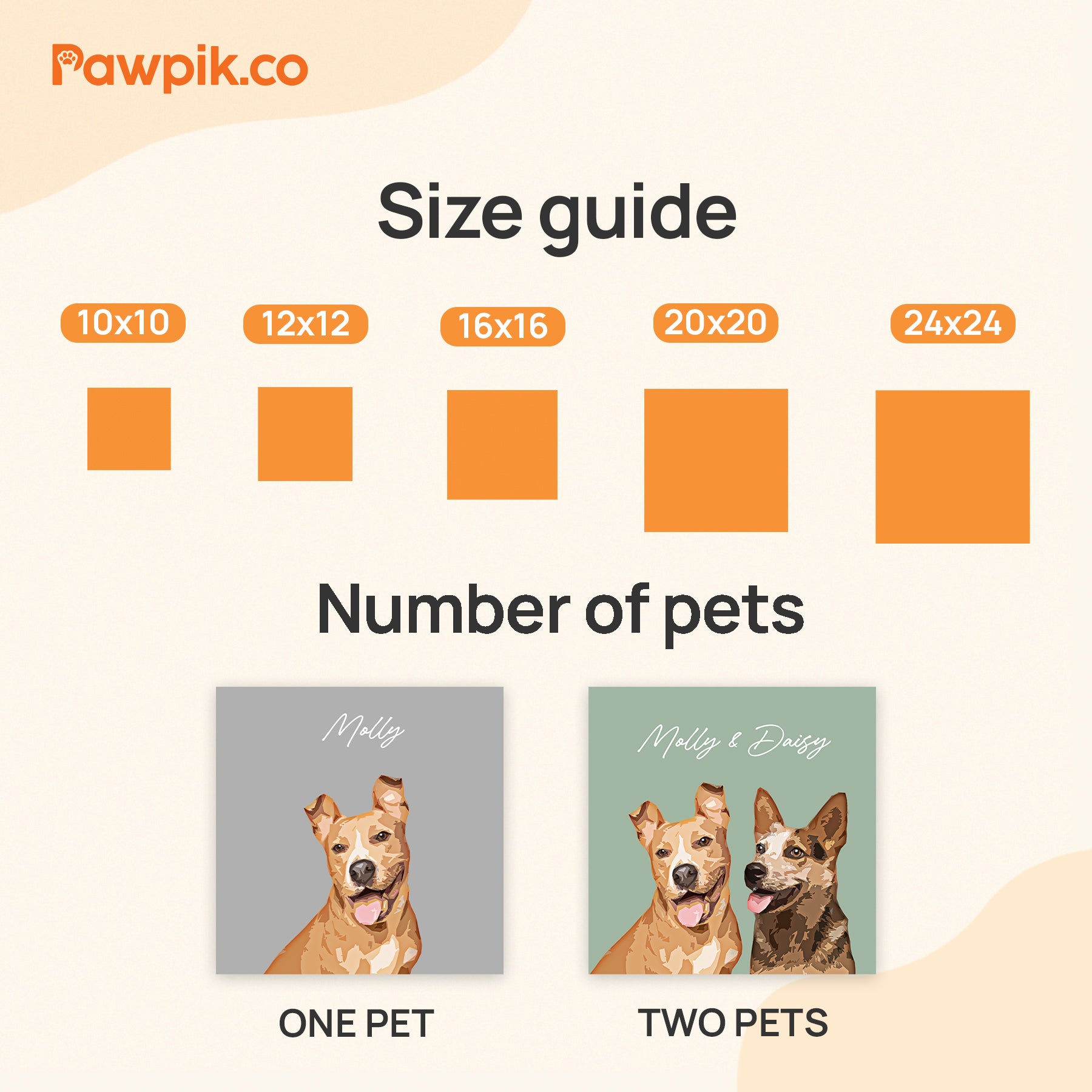Funny Custom Dog & Cat Cartoon Square Poster - Gift For Pet Lovers