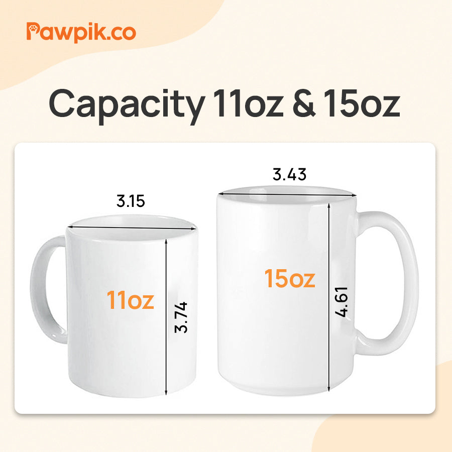 Personalized  Funny Pet Face White Mug - Gift for Pet Lovers